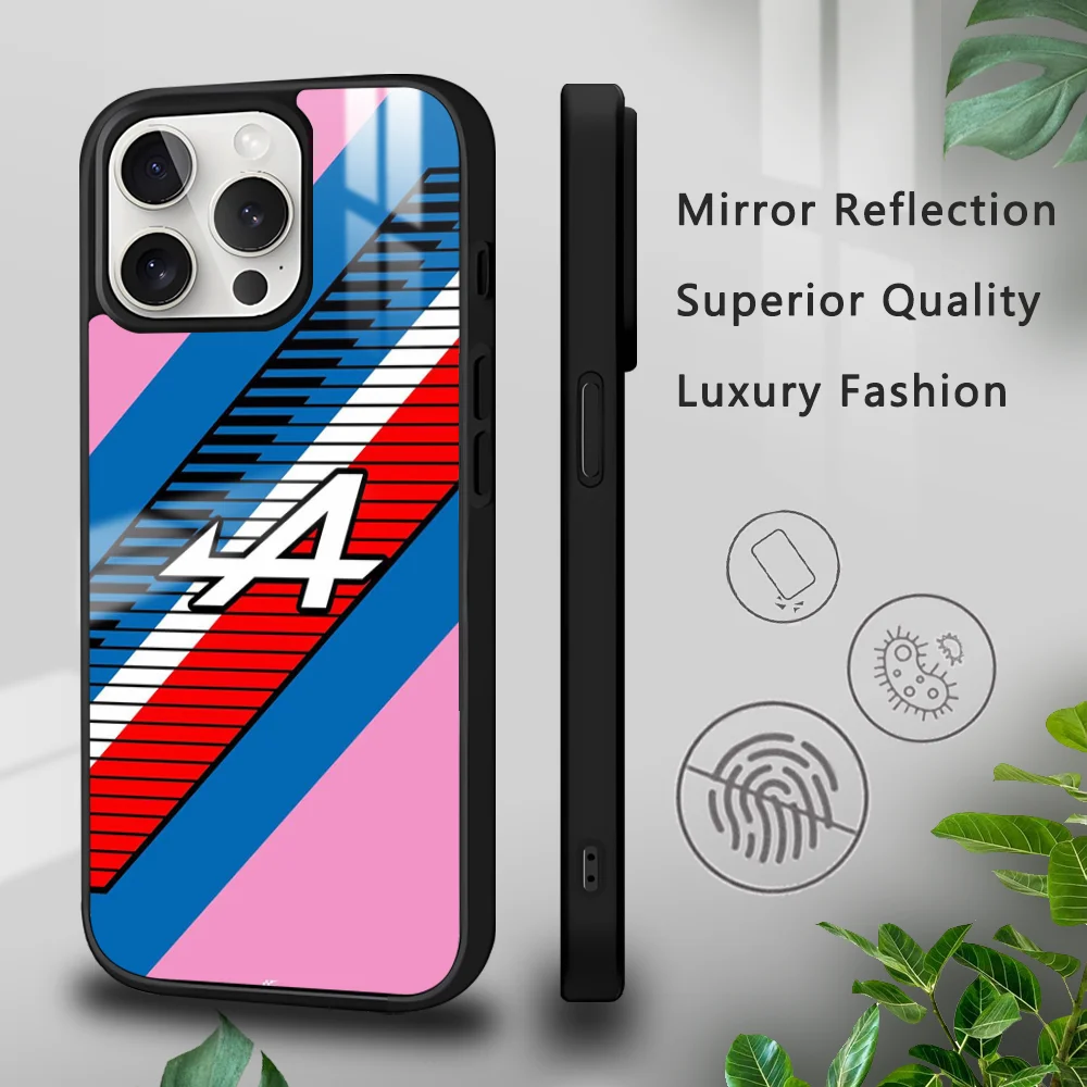 

A-AlpineS Tricolor French Flag Phone Case For iPhone 16 15 14 13 12 11 Pro Xs Max Mini Plus Celulares Hard Funda
