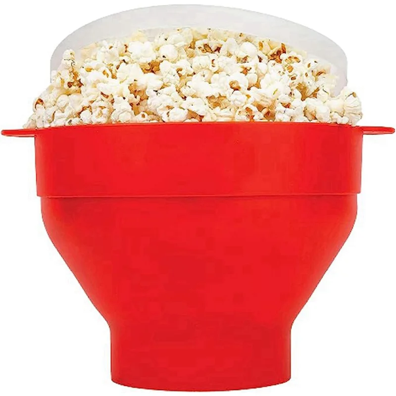 1 Piece Silicone Popcorn Maker Collapsible Popcorn Bowls Popcorn Container With Lids