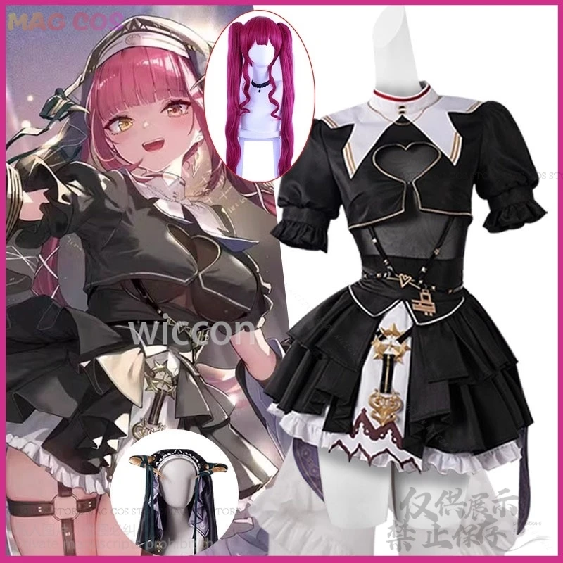 Houshou Marine Cosplay Anime Hololive Vtuber YouTuber Kostüm Sexy Nonne Kleid Lolita Halloween Weihnachten Für Mädchen Angepasst