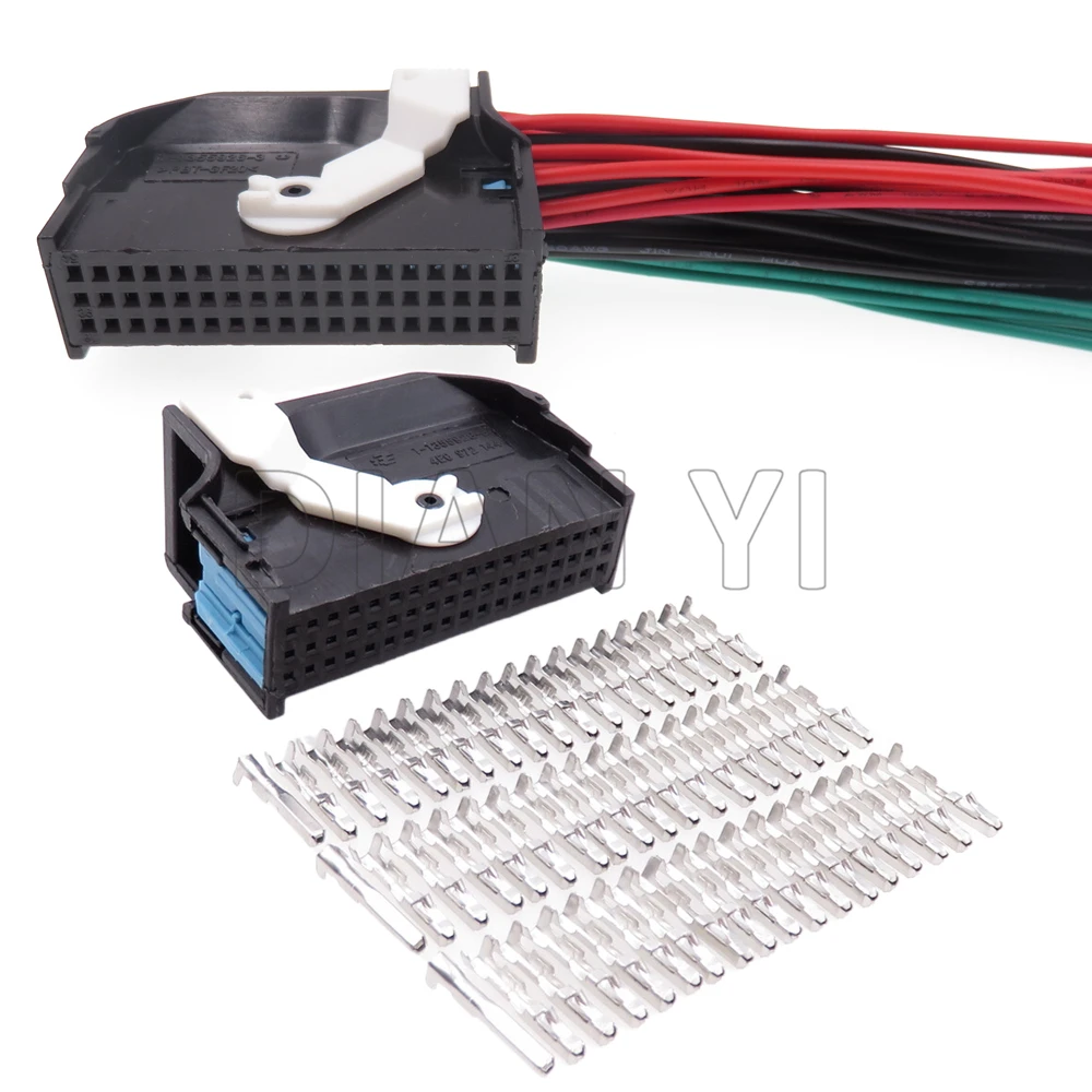1 Set 54 Way AC Assembly Auto Bluetooth Wiring Terminal Plastic Housing Socket 4E0972144 1-1355926-3 1-1355928-3 for VW BWM Audi