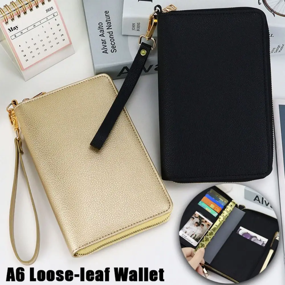 High Quality PU Leather Cash Budget Envelop Card Holder Portable Loose-leaf Wallet Large Capacity Waterproof Card Bag