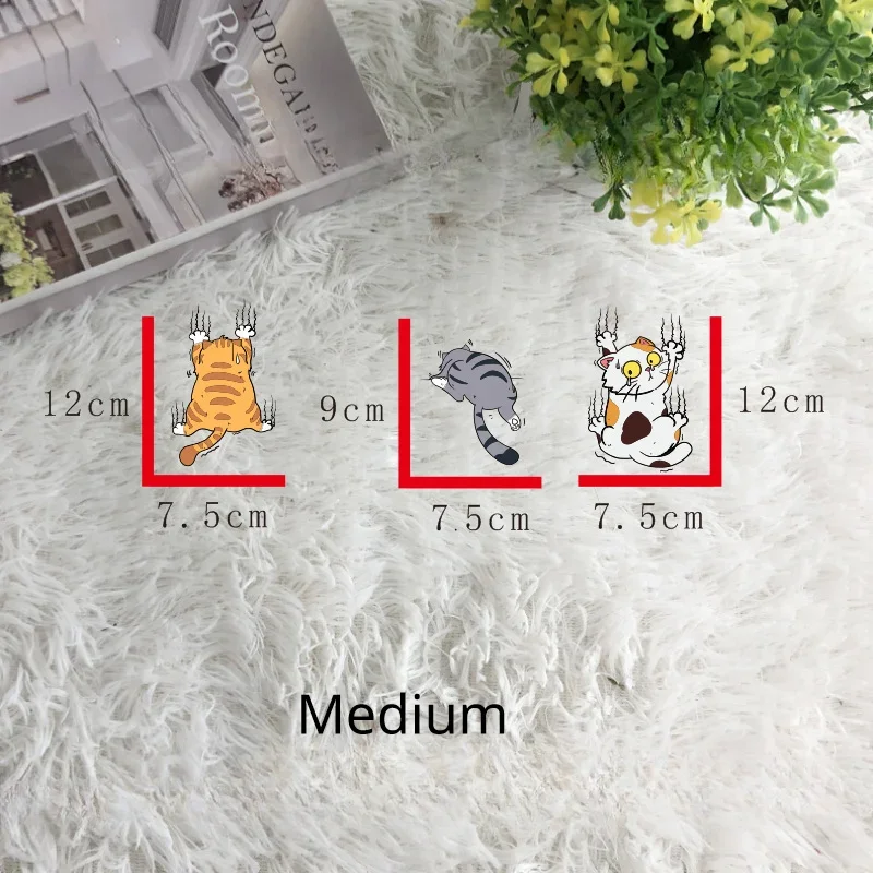 New Reflective Stickers Creative Cute Cartoon Catching Pet Cat Car Reflective Stickers Catching Mask Strips Car Accessories