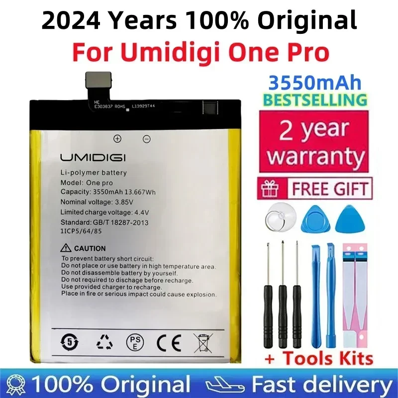 

2024 years 100% Original High Quality Original 3550mAh UMI Battery For Umidigi One Pro OnePro Phone + Tools In Stock