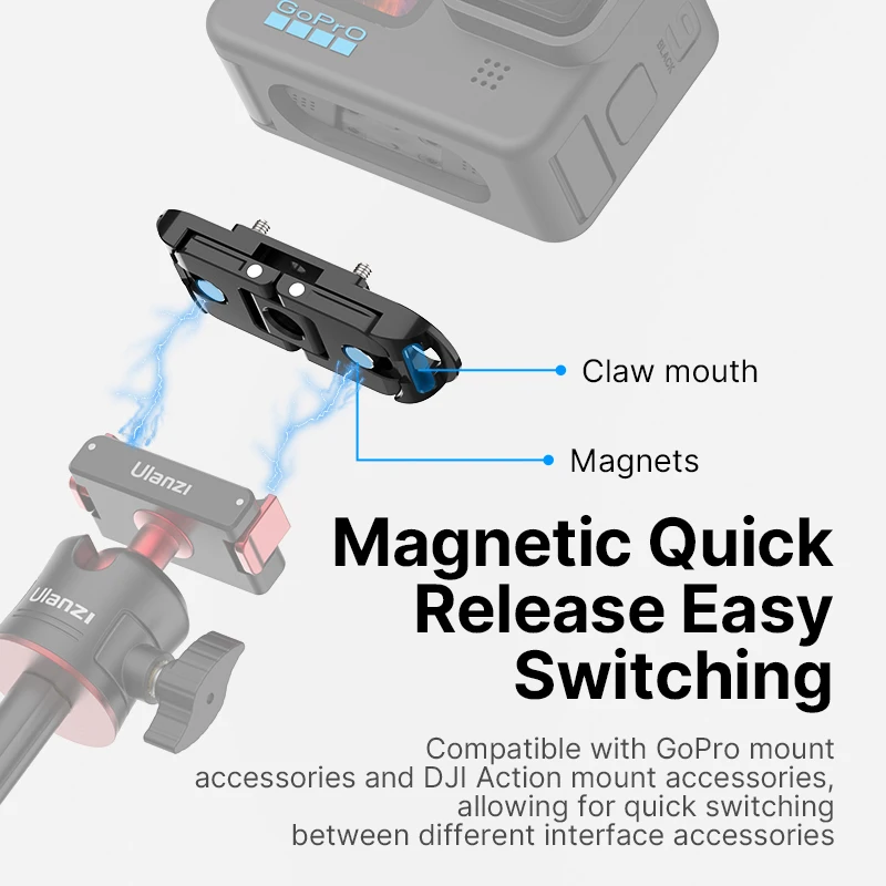 Ulanzi Falcam GoPro Mount To DJI Action Mount Magnetic Base with 1/4\'\' Screw