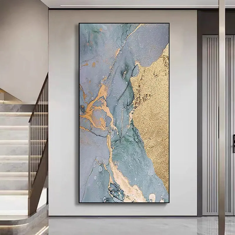 لوحة زيتية نقية مرسومة يدويًا لمدخل الضيوف وغرفة النوم وديكور بسيط وخفيف الوزن وخلفية المدخل الفاخرة #2