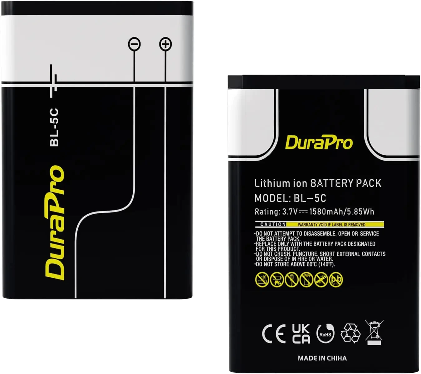Obrázek 3: 3.7V 1580mah baterie BL-5C BL5C BL 5C dobíjecí akumulátory pro nokia 1100 1108 1110 1112 1116 1200 1208 1209 1508 1600
