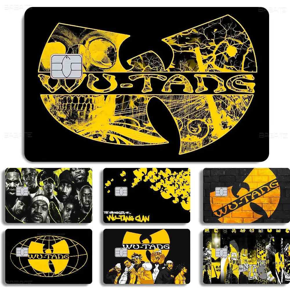 Classic Hip-Hop Group W-Wu-Tang Credit Card Skin Stickers No Adhesive Residue Water Proof for VISA Credit Card Subway Access