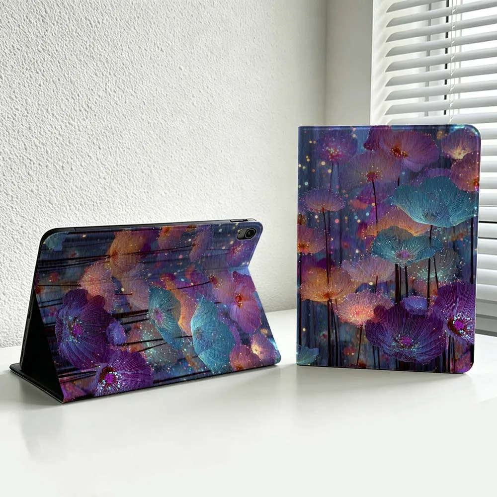 Colorful Floral Pattern For iPad Pro Air mini 7 6 5 4 3 2 1 9gen M5 M4 11th 10th A17 Pro A16 Soft Inch Tablet Case Cover
