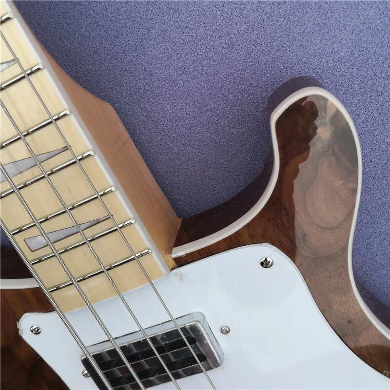 2026 new Walnut 4-String  Bass Maple Body Neck Maple Fingerboard Traditional Wood Construction for Guitar And Bass Instruments