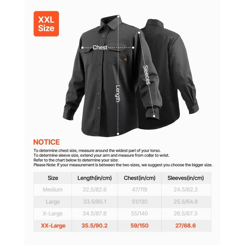 Segurança resistente ao fogo do algodão do FR da soldadura XXL 7oz