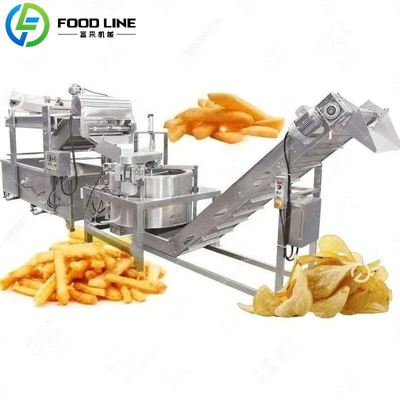 Industrial Fried Corn Snacks Production Line Automatic Continuous Frying Machine Chips Maker PLC Control Large Output Top Seller