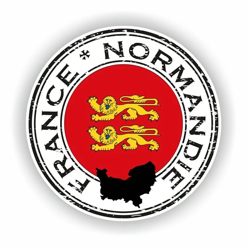 

CK21174# Normandie Seal Sticker Round Flag for Laptop Book Fridge Guitar Motorcycle Helmet ToolBox Door PC Boat