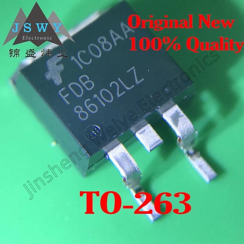 

5 pieces 86102LZ FDB86102LZ 100% brand new imported original 8.3A 100V TO-263 field effect transistor free shipping