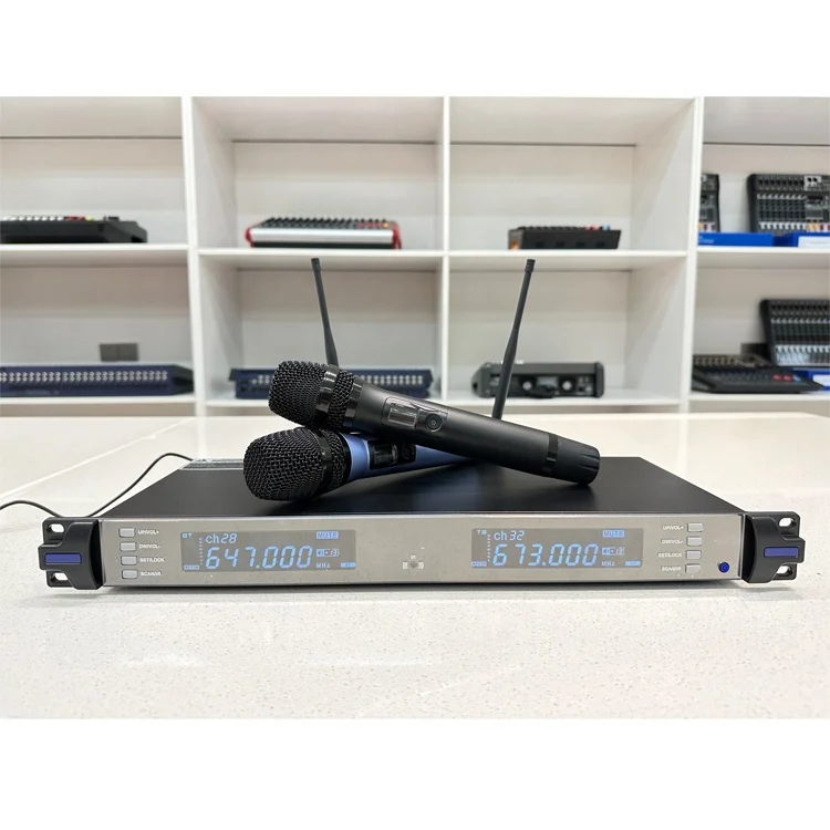 

K-450 UHF Infrared Wireless 2-Channel Handheld Microphone High Performance Portable Mic