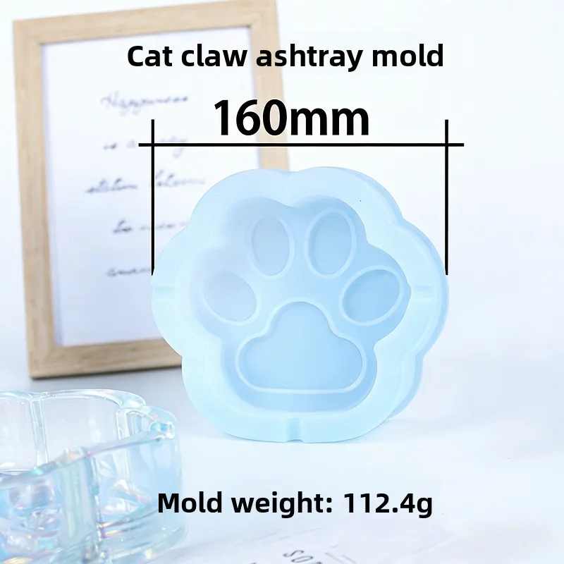3D Cat Paw Silicone Mold Epoxy Resin for Ashtray Jewelry Ornaments Home Decor