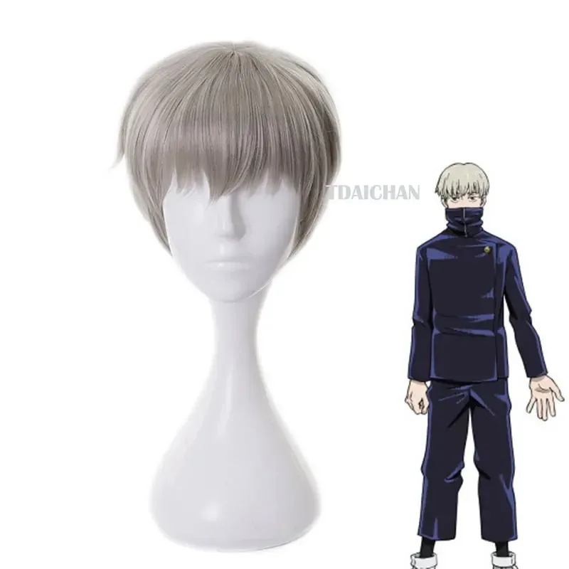 2024 аниме дзюдзюцу кайсен Тоге Инумаки косплей серые короткие термостойкие синтетические волосы Хэллоуин карнавальный костюм для вечеринки W XM19