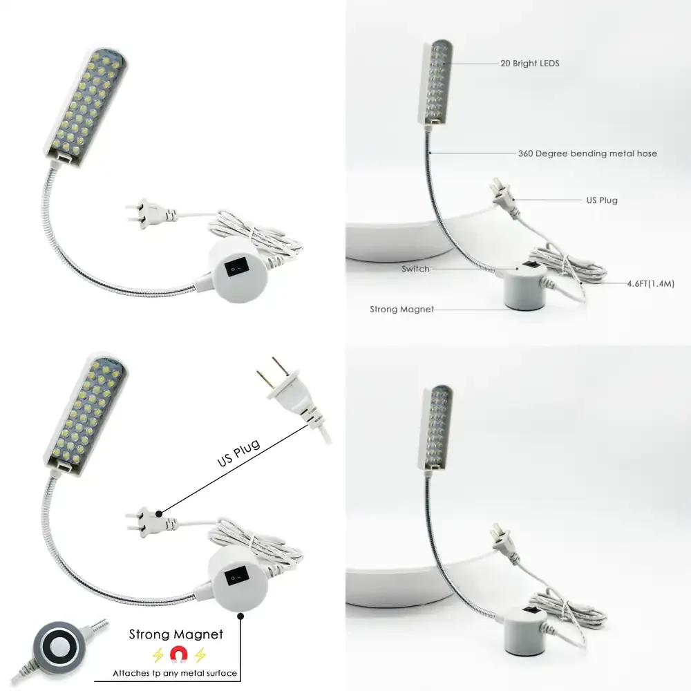 2026 Touch Screen Adjustable LED Lamp for 30 Bulbs Desk Lamp with Dimmable Brightness Touch Control USB Powered Study Lamp