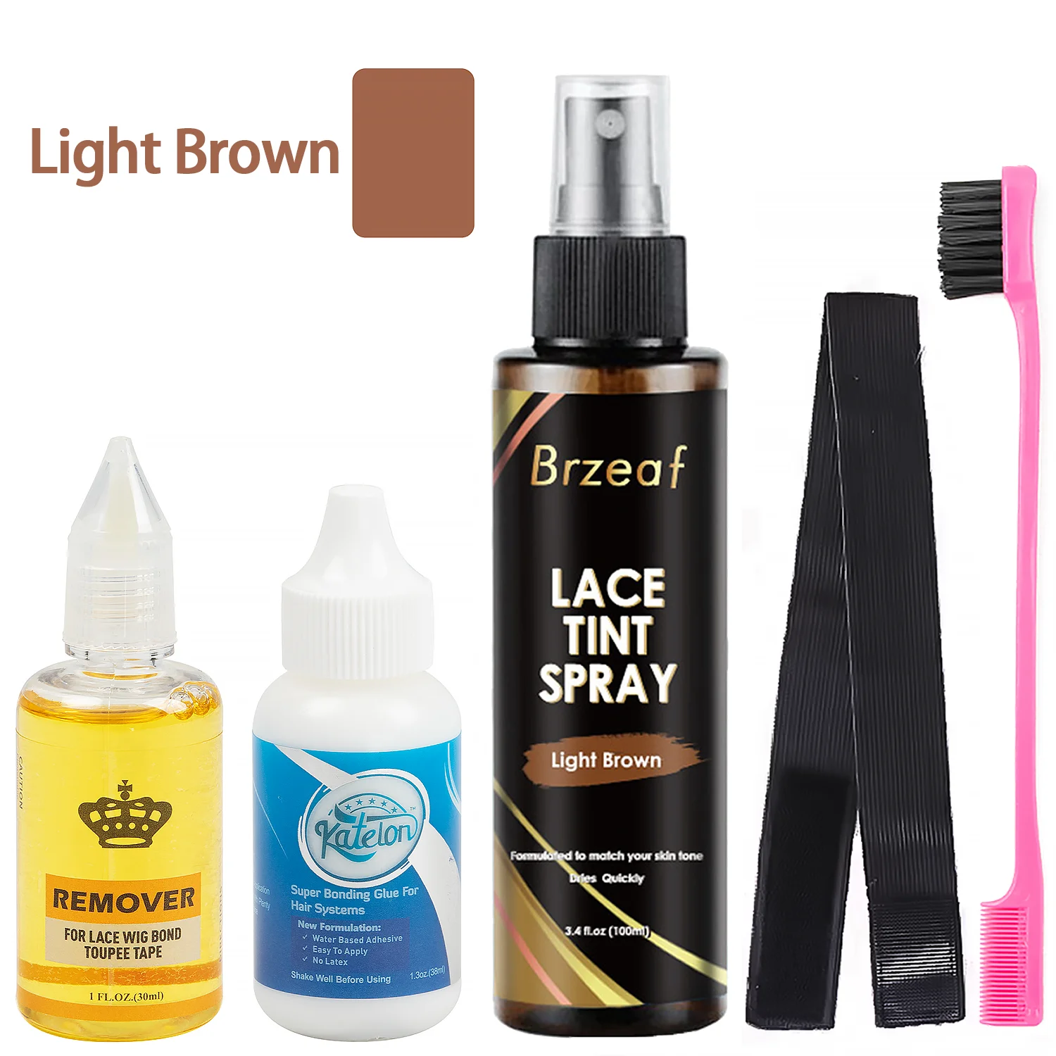 Spray de cola para peruca frontal, spray de fusão de renda para perucas, spray de fusão de renda, kit de cola de renda, kit de instalação de peruca