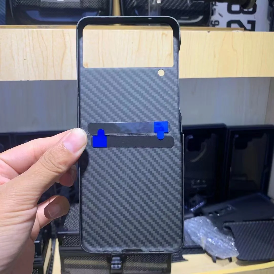 Pure Real Carbon Fiber Case สำหรับ Samsung Galaxy Z Flip 4กรณี Ultra-Thin Anti-Drop สำหรับ Z flip 4 Aramid Fiber Hard โทรศัพท์