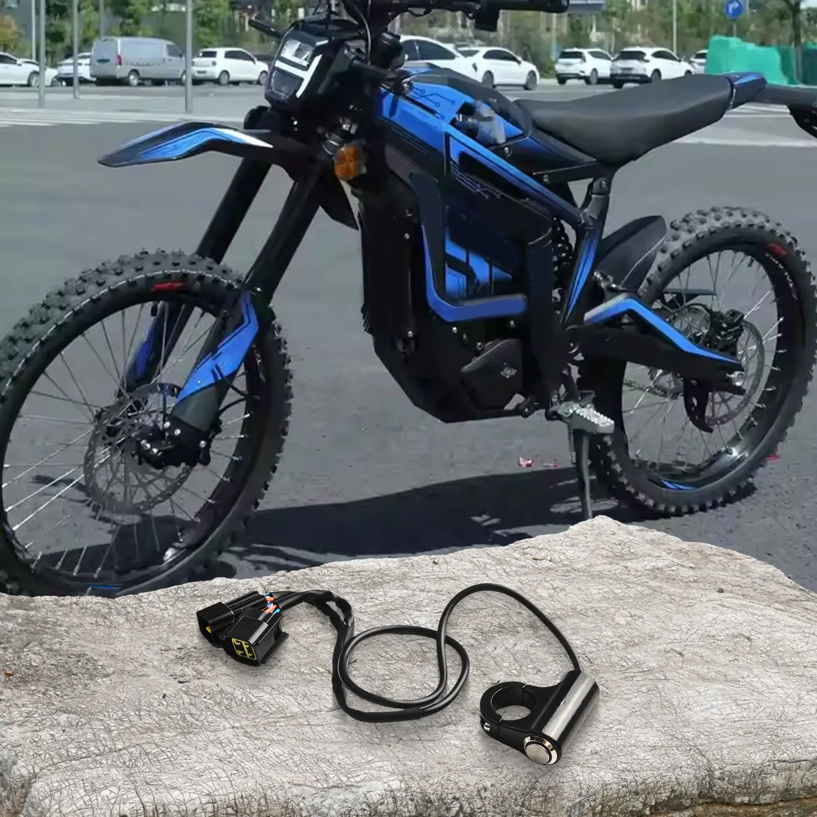 

Outdoor Riding Black Headlight Kill Switch Bicycle Light 22mm Diameter Switch 6061 Aluminum Alloy Compact Design
