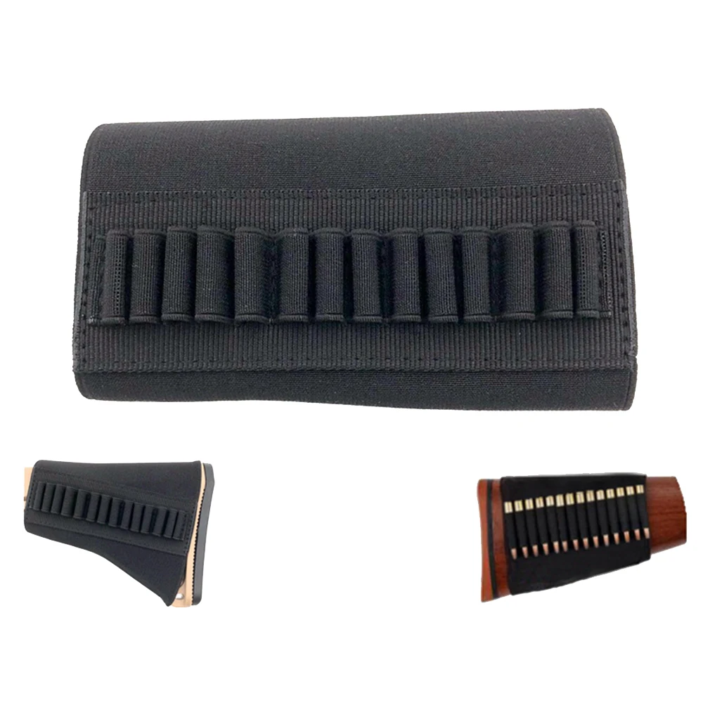 5/8/9/14 Rounds Shotgun Buttstock Ammo Pouch Shell Holder Bullet Cartridge Bandolier Carrier Gun Accessory Hunting Tactical Gear