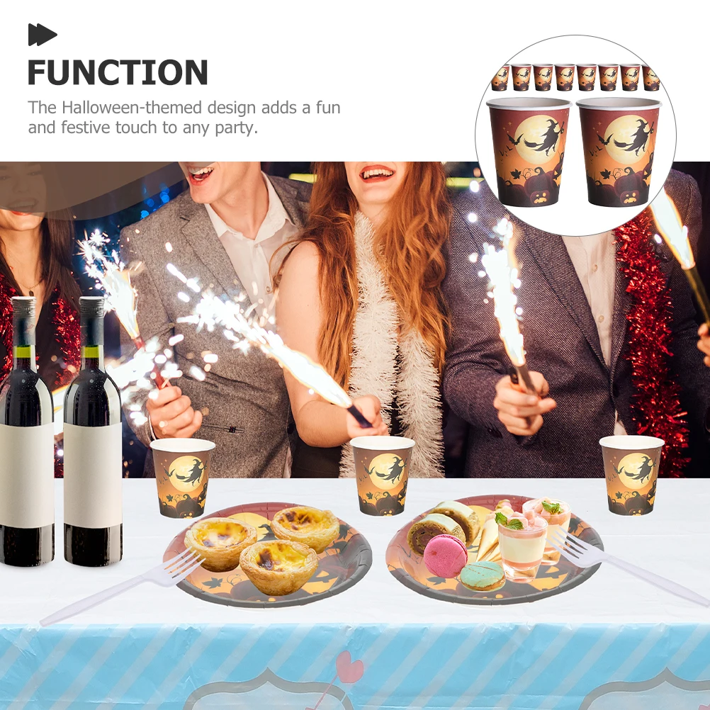 

50 Pcs Witch Paper Cup Holiday Cups Halloween Drinking Cute for Party Disposable
