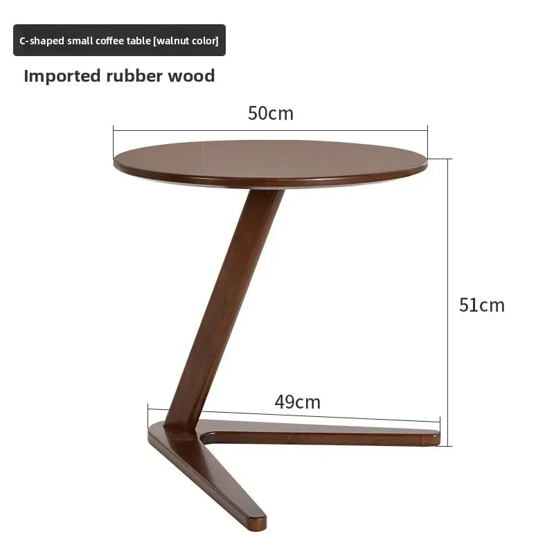 Stable Solid wood small coffee table household living room small round table sofa edge table