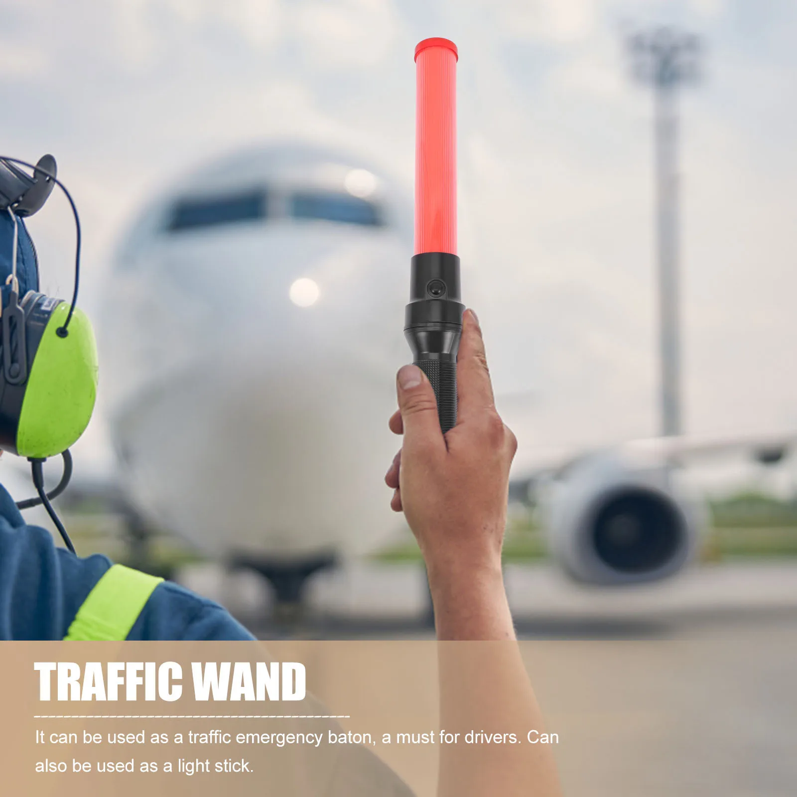 ไฟสัญญาณจราจรแบบแท่ง LED 5 ชิ้น ไฟเตือนแบบชาร์จได้ สำหรับควบคุมการจราจรบนถนนและงานอีเว้นท์