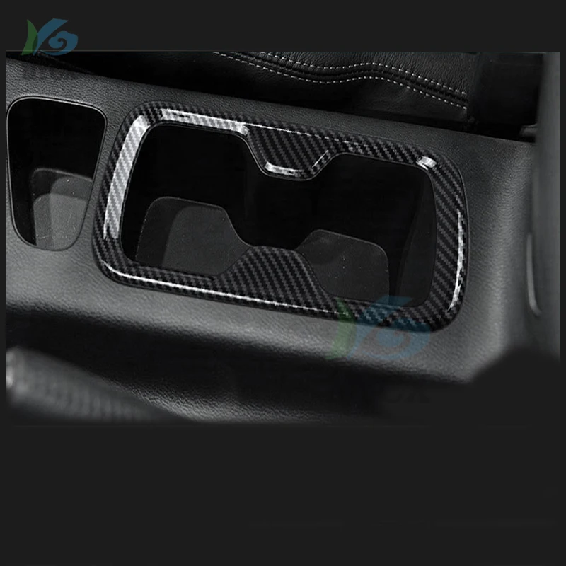 

Chrome ABS Cup Holder Cover Decoration For Nissan Navara NP300 ST 2019 2020 2021 2022 Interior Trim Accessories Overlay