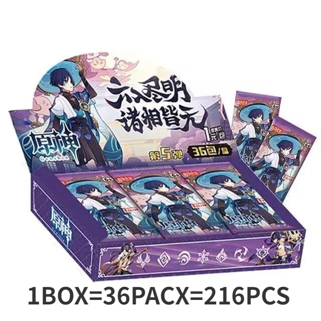 Genshin Impact Card Game Characters Anime Collection Flashcard Animation Beautiful Girl Goddess Sister Card for Kids Fans