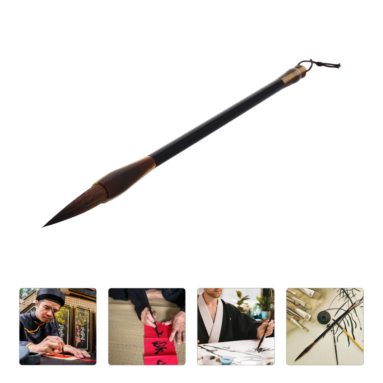 

Grey Tail Chinese Painting Brush Medium Size Agate Wood Handle For Calligraphy Painting Beginners Practice Sumi Brushes