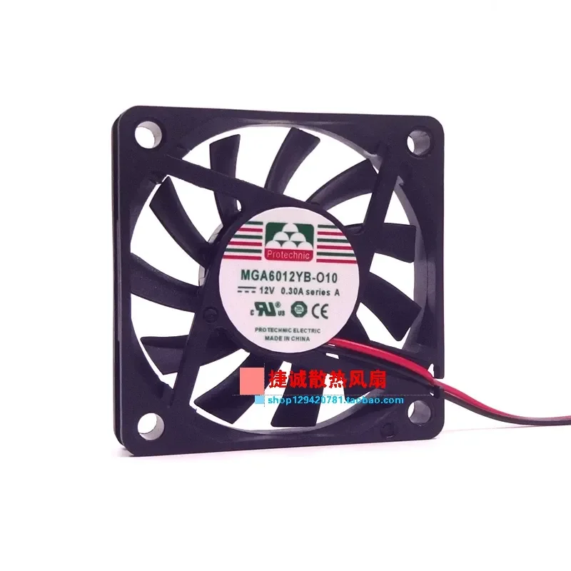 Original Yongli MGA6012YB-O10 for 12 V 0.30 A 6 cm 6010 double ball bearing high airflow cooling fan