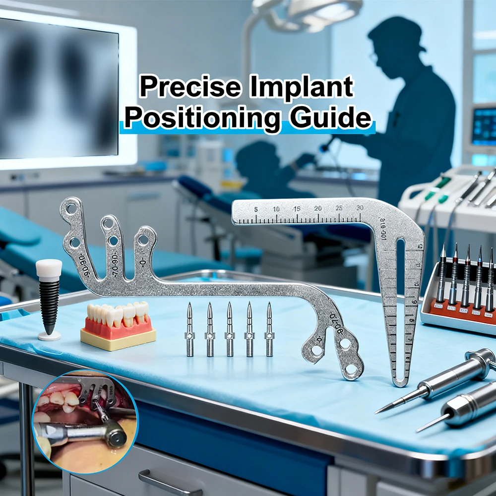 Implant Guided System Drill Dental Implant Guide Positioning Kit Dentistry Drilling Locating Angle Ruler Set Dentist Instruments