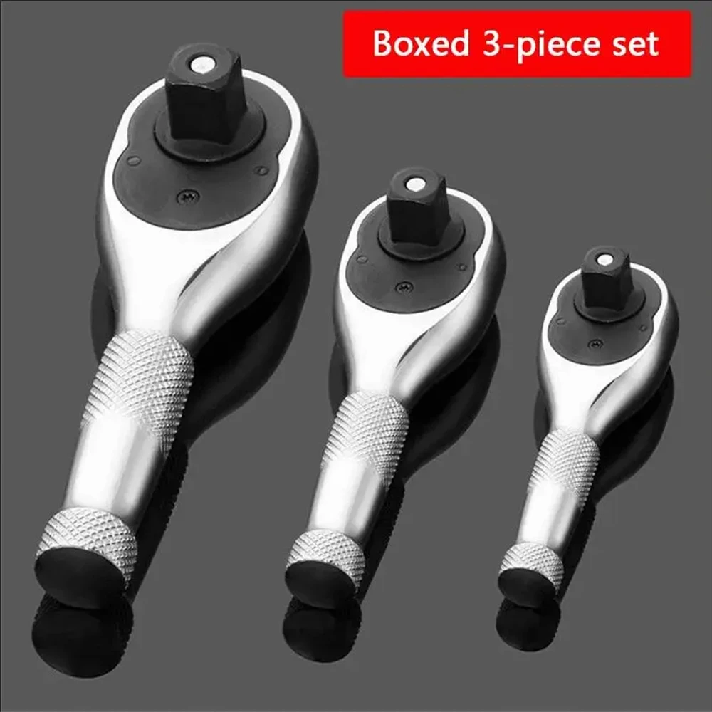 1/4 3/8 1/2 Professional Heavy Duty Ratchet Set,72-Tooth Square Head Spanner,Quick-Release Head Mini Ratchet Wrench