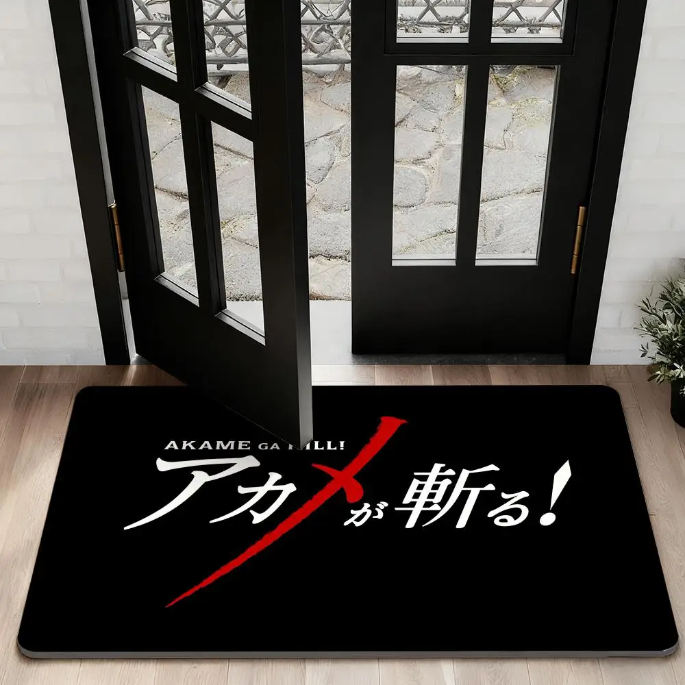 

A-AkameS Ga KillS Anime Floor Mat Diatom Bath Mat Absorbent Quick Dry Non-Slip TPR Backing Soft Plush Draining Rugs