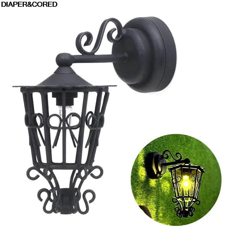 

1:12 миниатюрный стенный светильник для кукольного домика, полый сад, фотомодель, аксессуары для кукольного домика