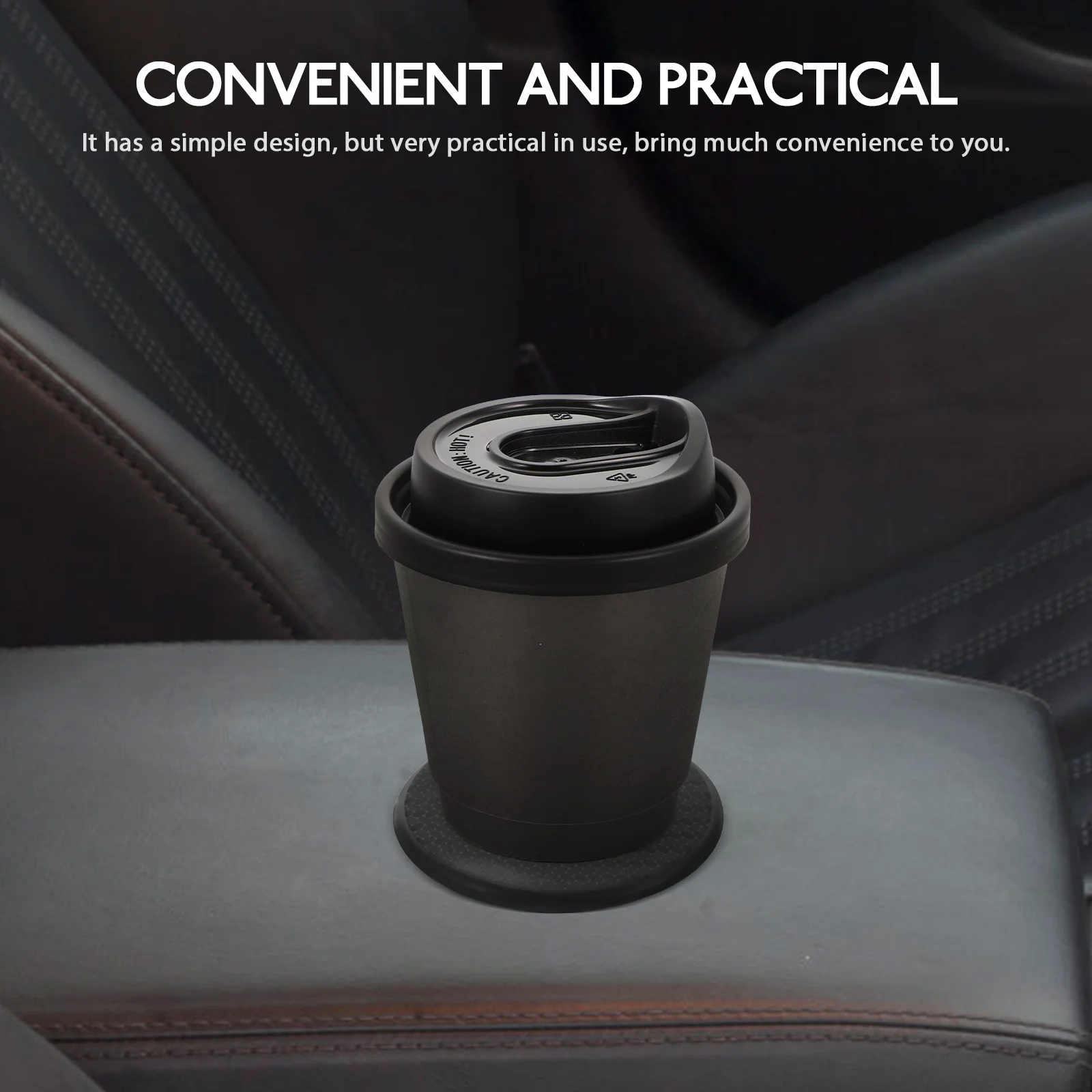 

4 Pcs Portable Water Coaster Travel Coffee Cups Holders for Drinks Non-slip Pads Car Accessories Square
