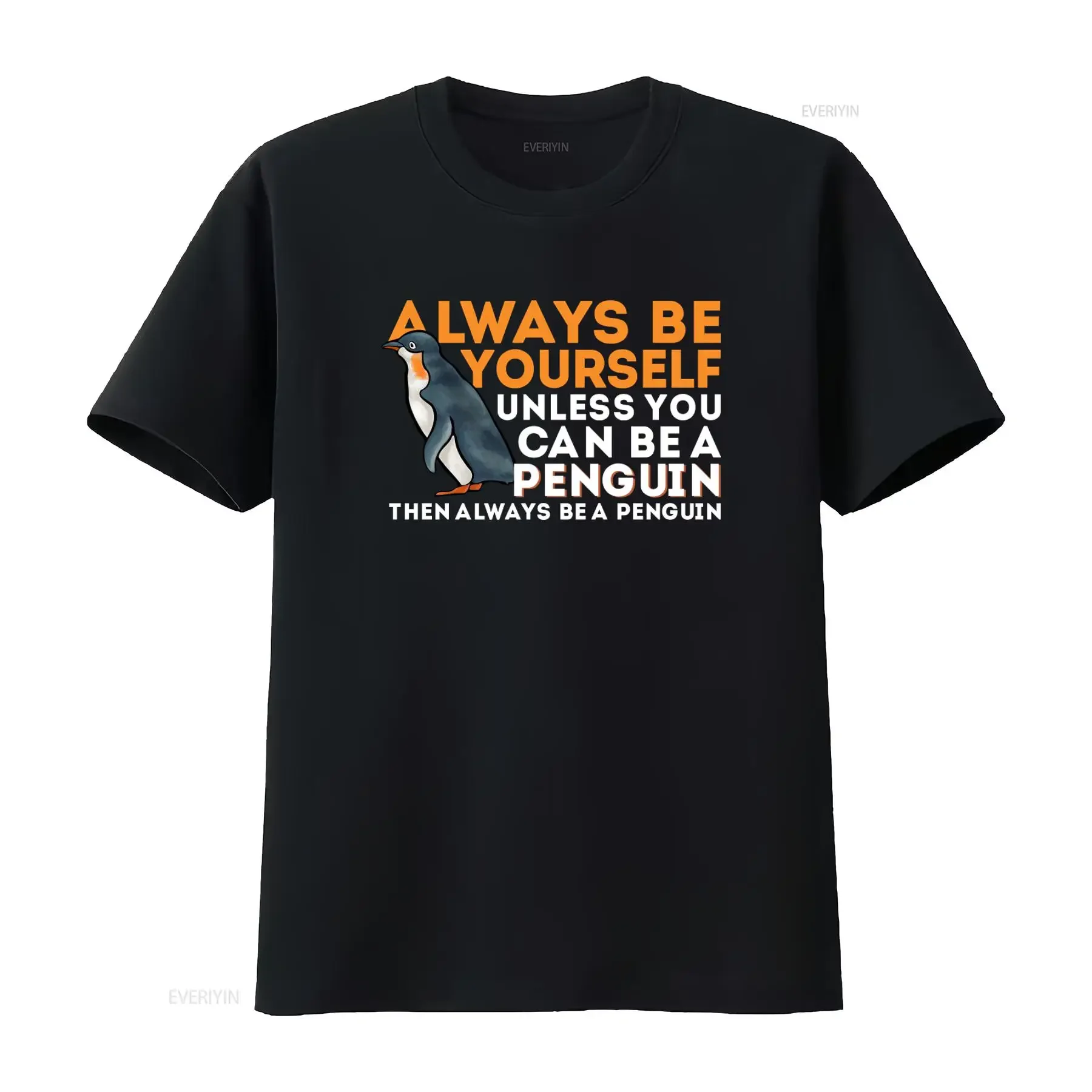 Always Be Yourself Unless You Can A Penguin T Shirt Funny Animal Print For  vintage Washed Stretched Stylish Soft Comfortable