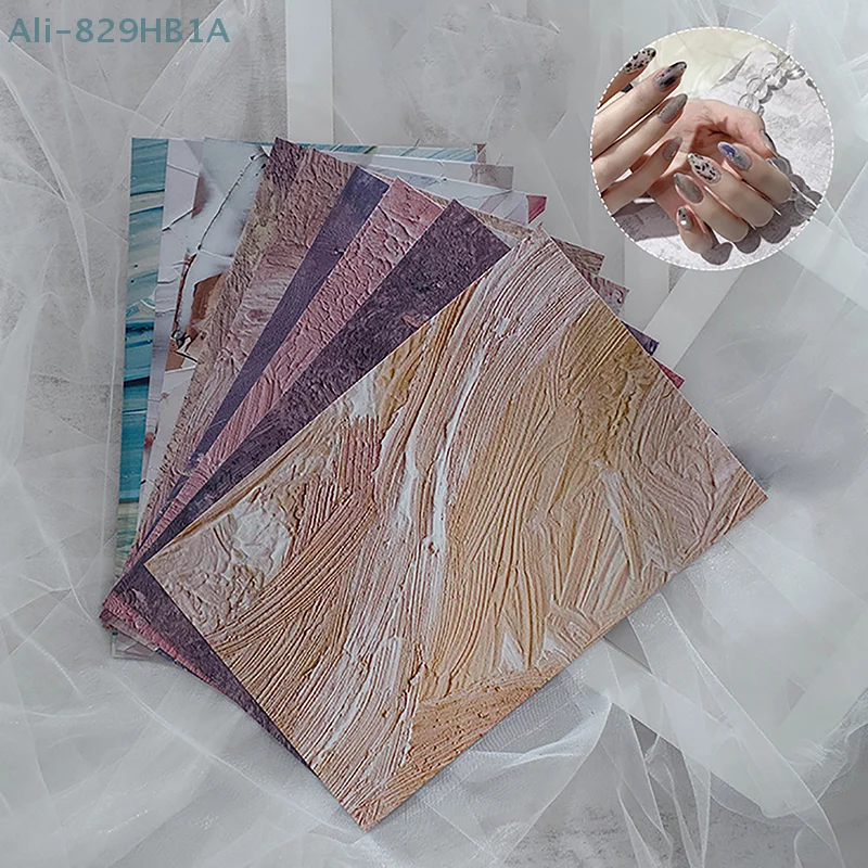 1Sheet Nail Art Display Paper Photo Props Marble Manicure Background Paper Nail Work Fields Display Board Field Of Work Nails