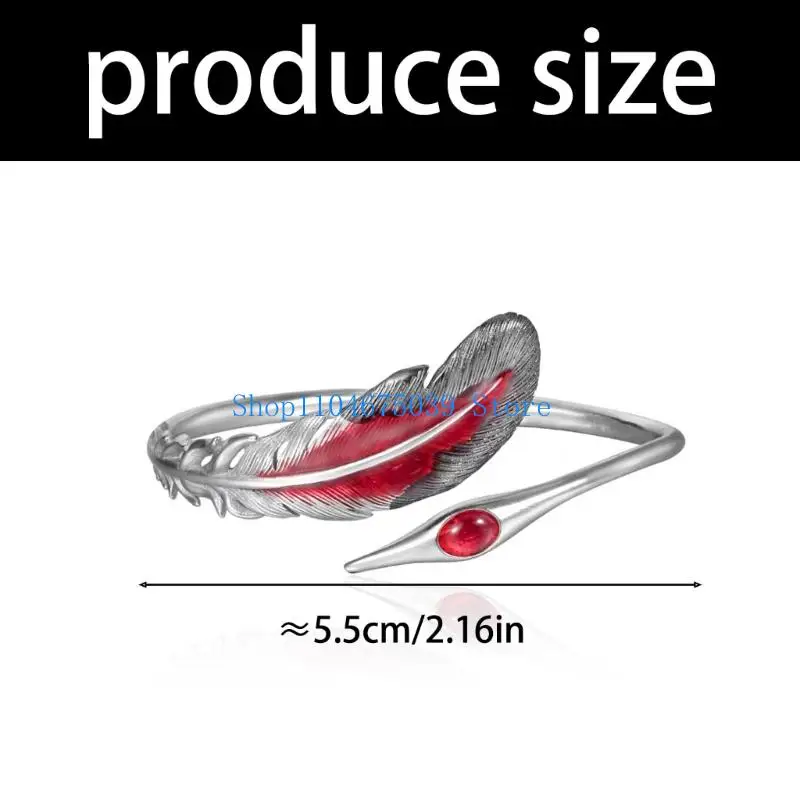 5asd فريدة من نوعها الحرفية ريشة سبيكة الإسورة تناسب المجوهرات المخصصة لها #6