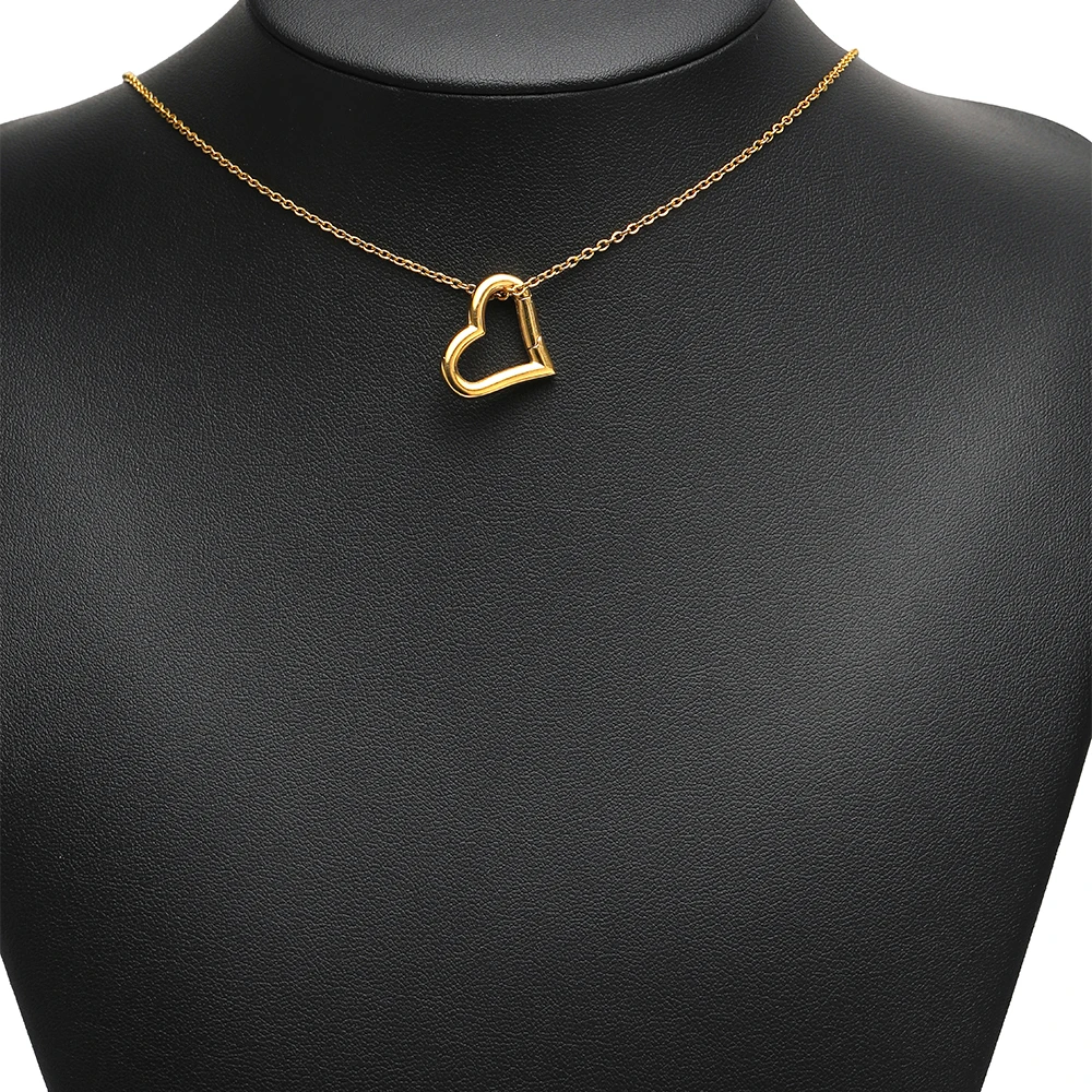 2 pezzi in acciaio inossidabile con fibbia ovale a forma di cuore, connettore apribile, fermagli, gioielli fai da te, portachiavi, collane, braccialetti con ciondoli, creazione di forniture