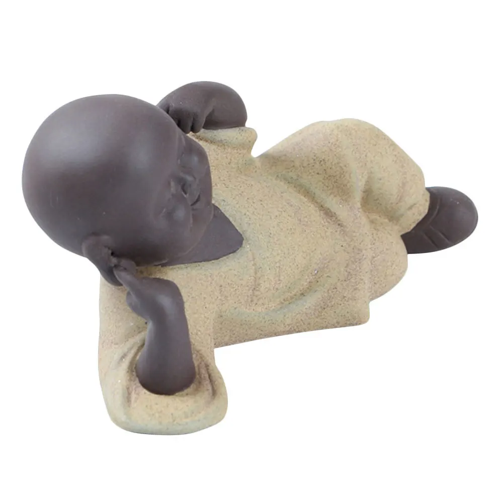 

Creative Monk Shaped Desktop Adornment Fine Polished Smooth Surface Safe for Home Hotel Restaurant Tea Room Office Decor Use