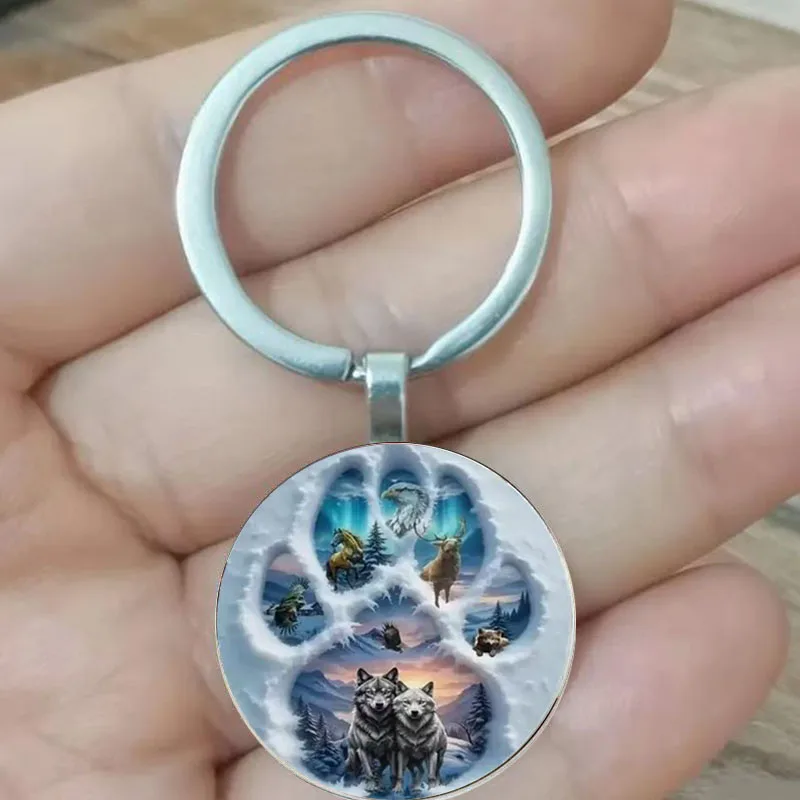 

Wolf and Deer Keychain - Iron Zinc Alloy, Perfect for Valentine's Day, Christmas, Birthday Gifts, for Animal Enthusiasts, Gifts