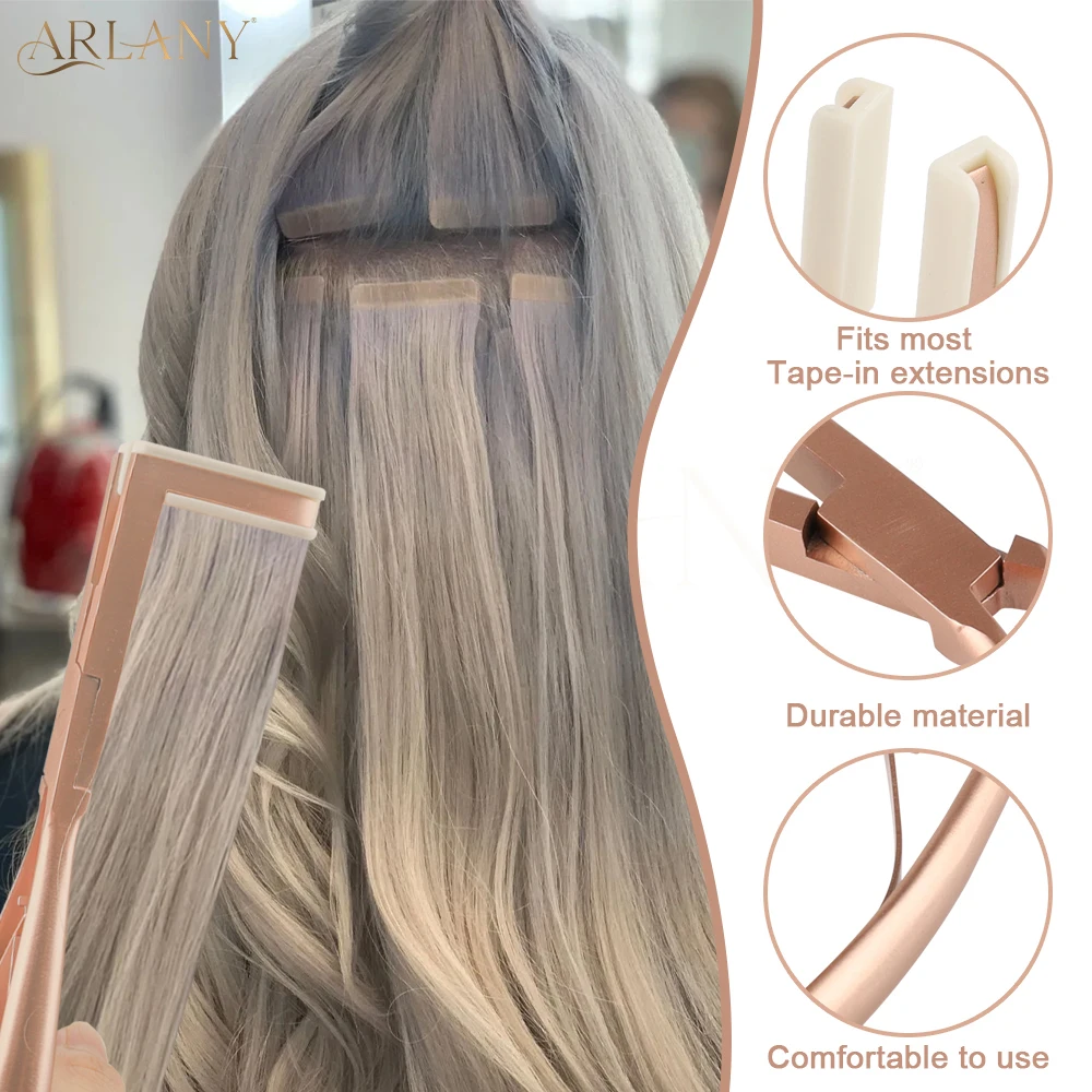 Alicate de extensão de cabelo ARLANY para fita em extensões de cabelo Alicate de vedação de extensão de cabelo com mandíbulas de almofada de silicone