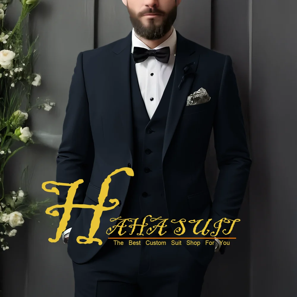 

Men Suits2024Slim Fit 3-Pieces Tuxedos Blazer Sets Groom Wedding Prom Costume Homme