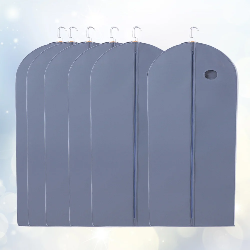 

6Pcs Clothes Dust Cover Breathable Garment Storage Bag Protectors Grey Size M for Suits Coats Jackets Clothes Protectors