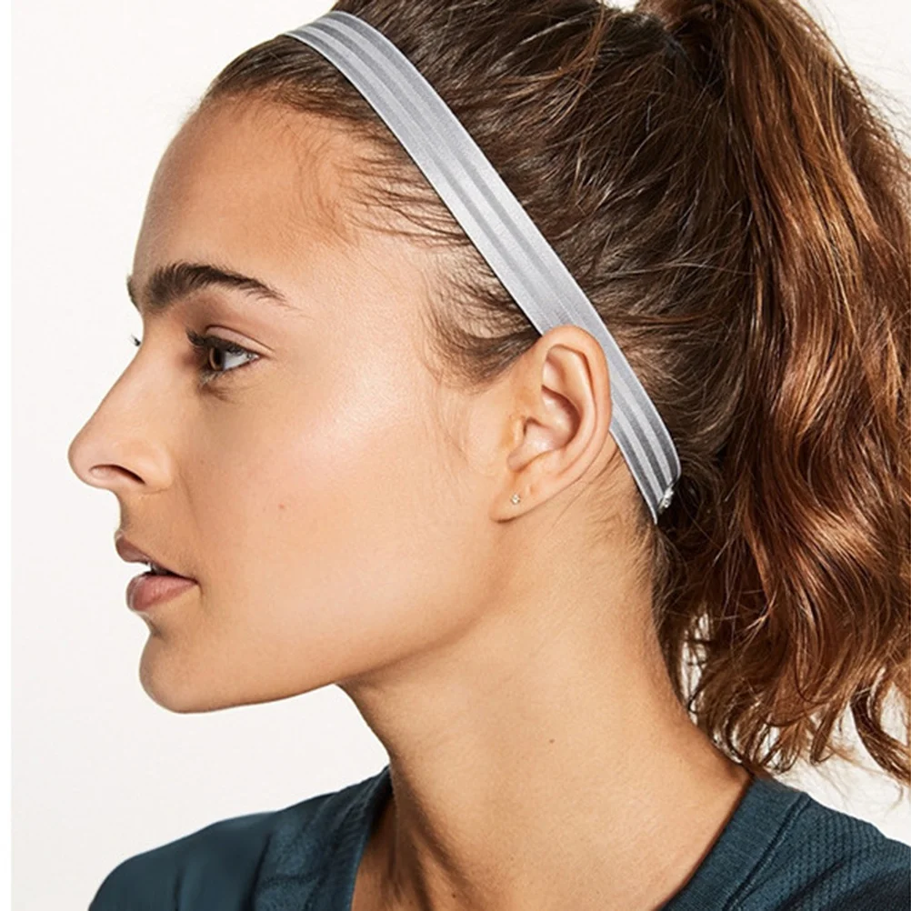 

3Pcs Breathable Yoga Headband Sport Sweatband for Women Men Running Gym Workout Reflective Non-Slip Hair Bands Set