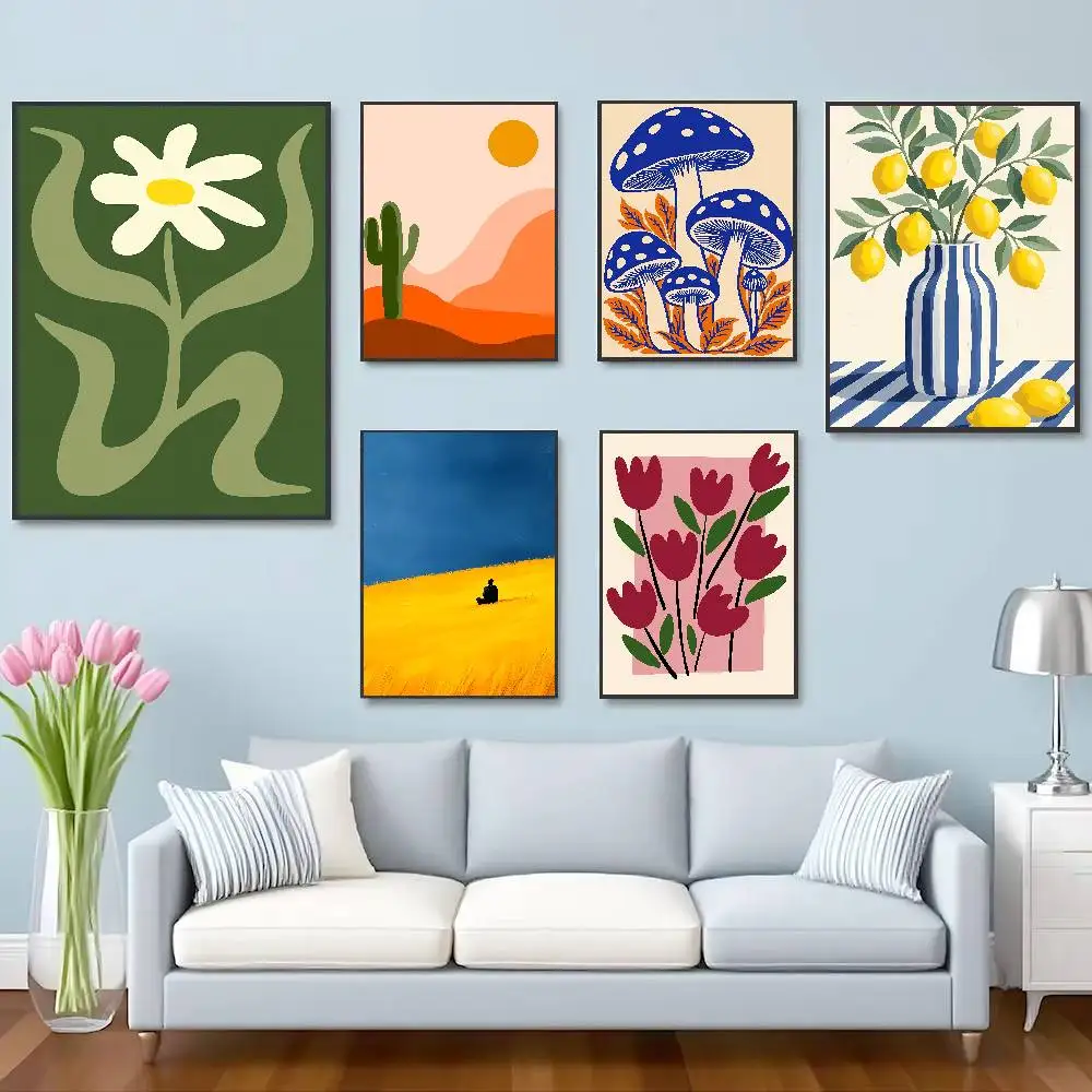 Classic Minimalist Modern Art Poster Decorative Wall Art Stickers Mural Photo Print for Home Living Room Hallway Decor