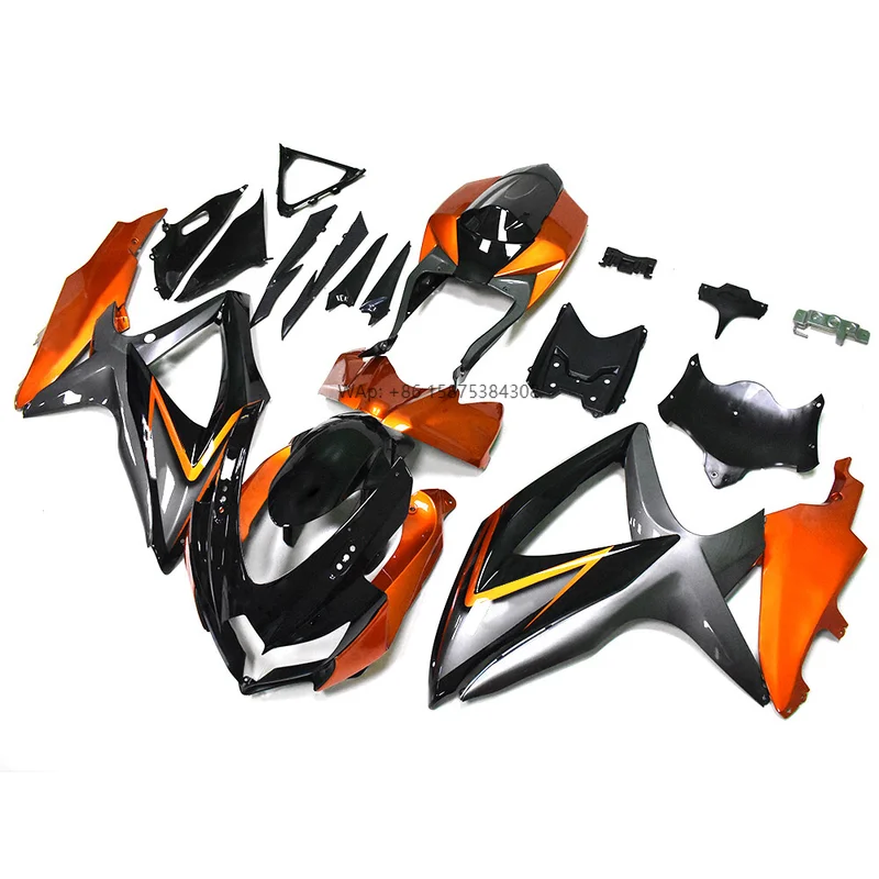 New Painted Orange Gray ABS Plastics for 2008 09 2010  GSXR600 GSXR750 K8