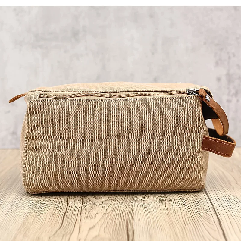 Utility Canvas Makeup Handbag for Mens Travel Organizer Cosmetic Bag Large Necessaries Male Vanity Case Wash Bag Toiletry Pouch